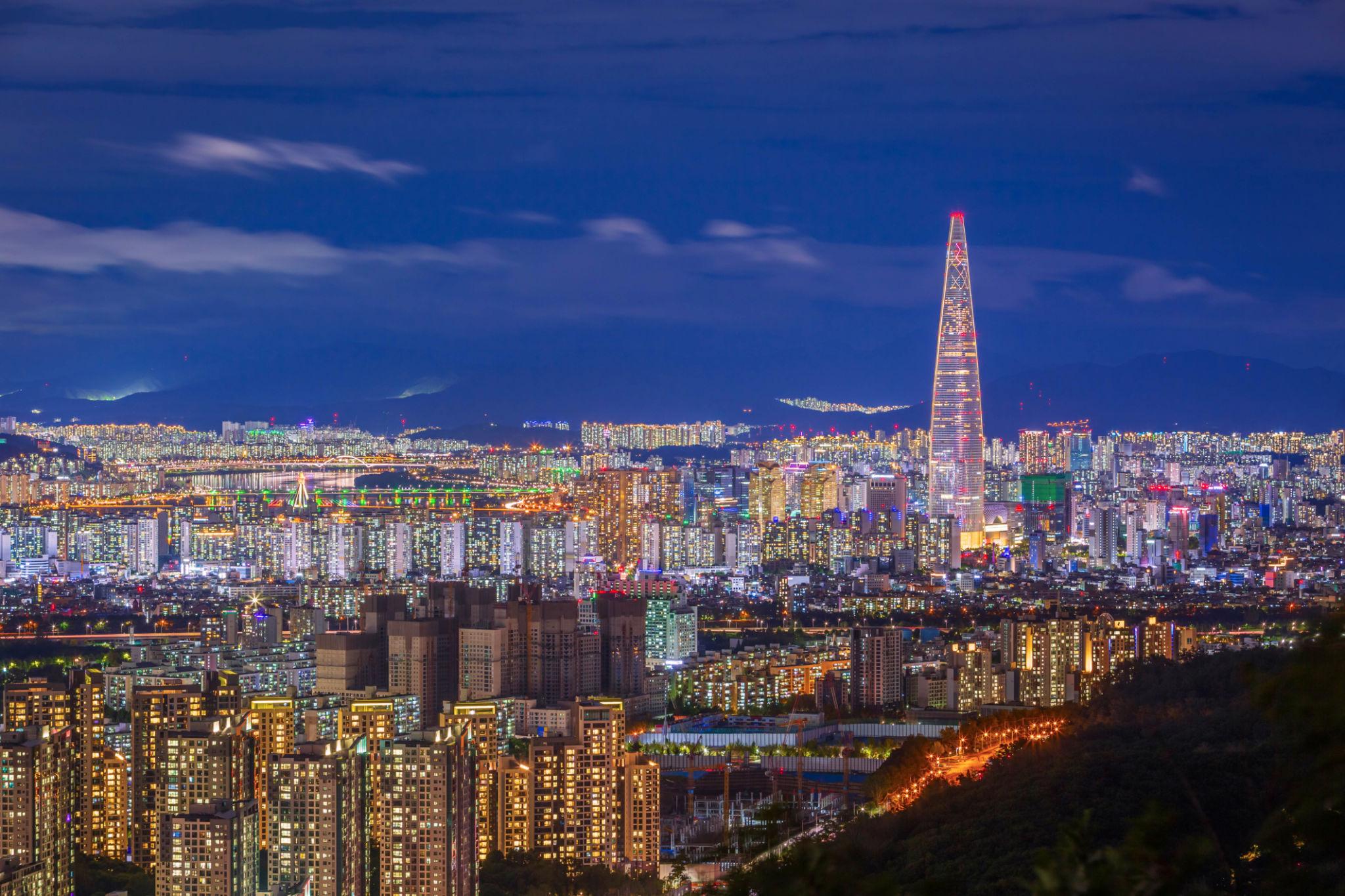 South Korea currency news Seoul financial district skyline economy