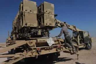 Bahrain Missile Defense System interceptor launcher designed to stop incoming ballistic missiles