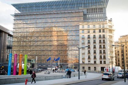 Europa Building in Brussels during EU Russia sanctions talks