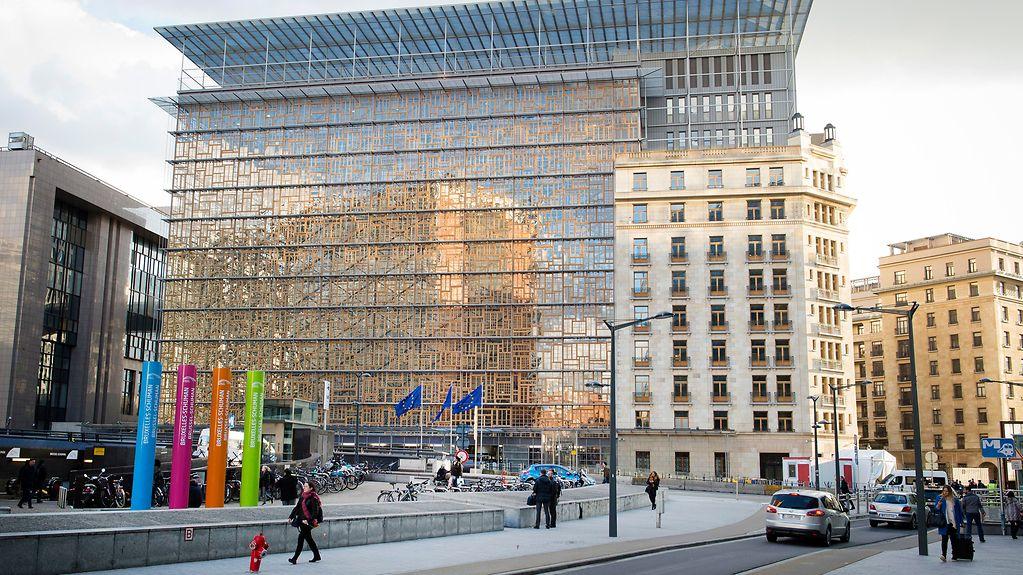 Europa Building in Brussels during EU Russia sanctions talks