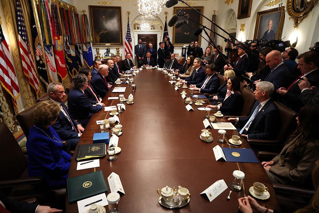 National security officials during Trump Gaza meeting in 2026