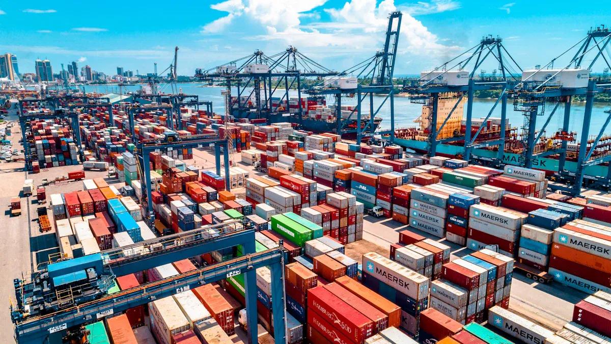 International cargo shipping illustrates EU trade expansion and stronger global supply chains.
