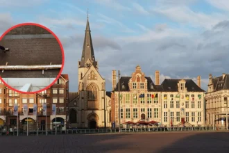 5 giant pencils by Ingels preview Archipel in Sint-Niklaas