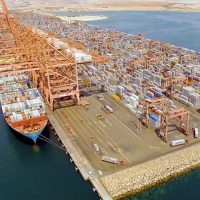 Middle East drone attack explosion site at Salalah port Oman