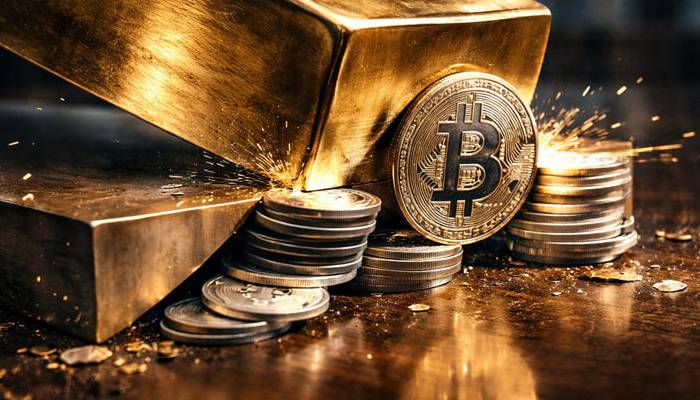 Bitcoin price drop reflected in trading chart during selloff