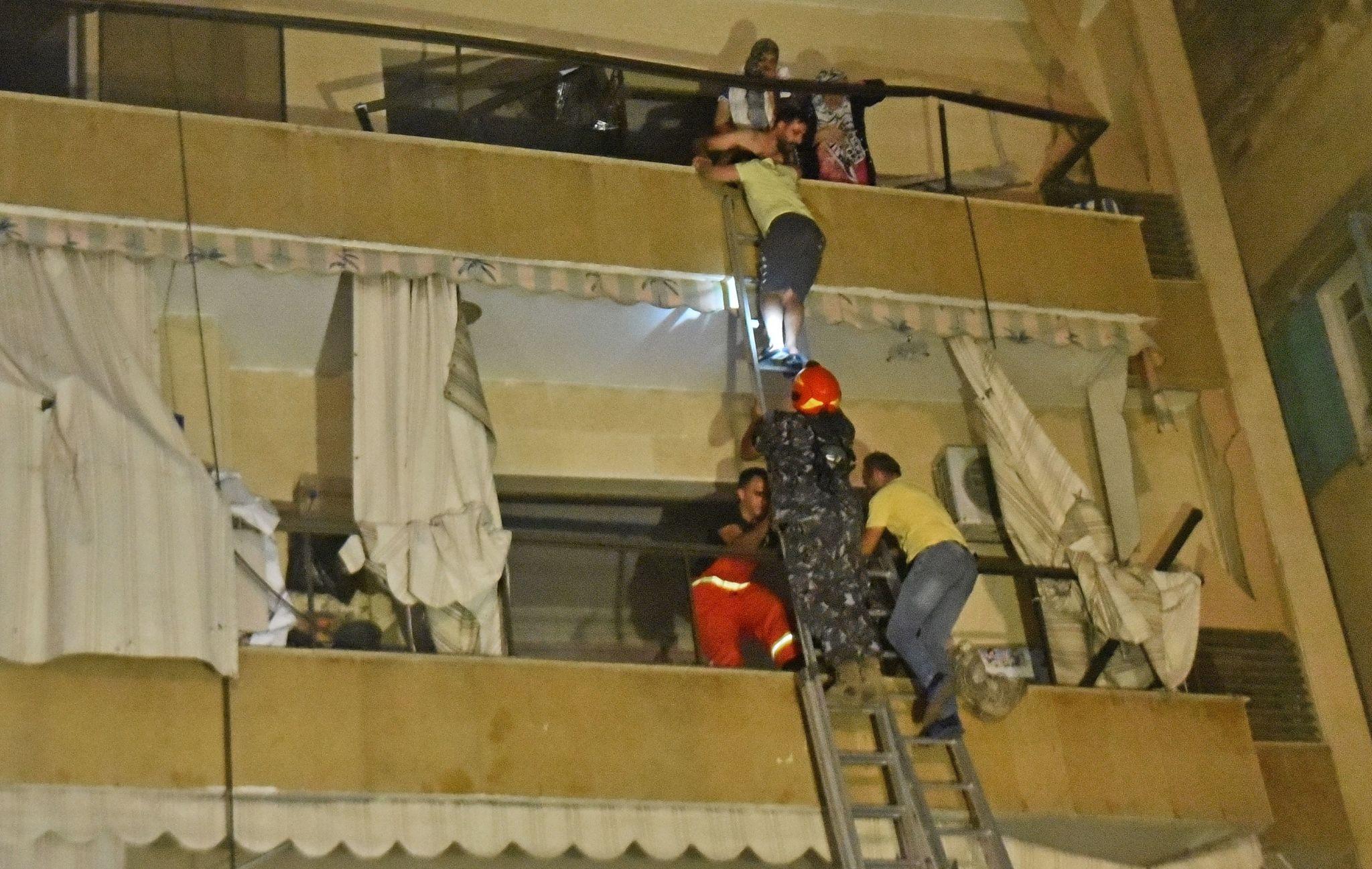 Residents evacuating buildings after Lebanon airstrike alert in Beirut