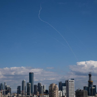 Iron Dome intercepting projectiles during missile attack Israel crisis 2026