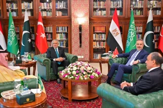 diplomatic talks between Pakistan Turkiye Egypt and Saudi Arabia leaders meeting