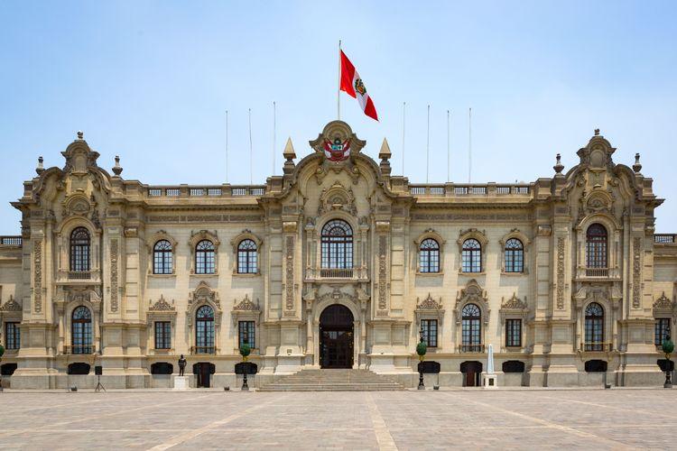 Government Palace in Lima following Peru Congress budget approval