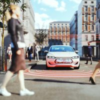 EV safety technology smart electric car using collision prevention system