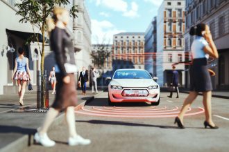 EV safety technology smart electric car using collision prevention system