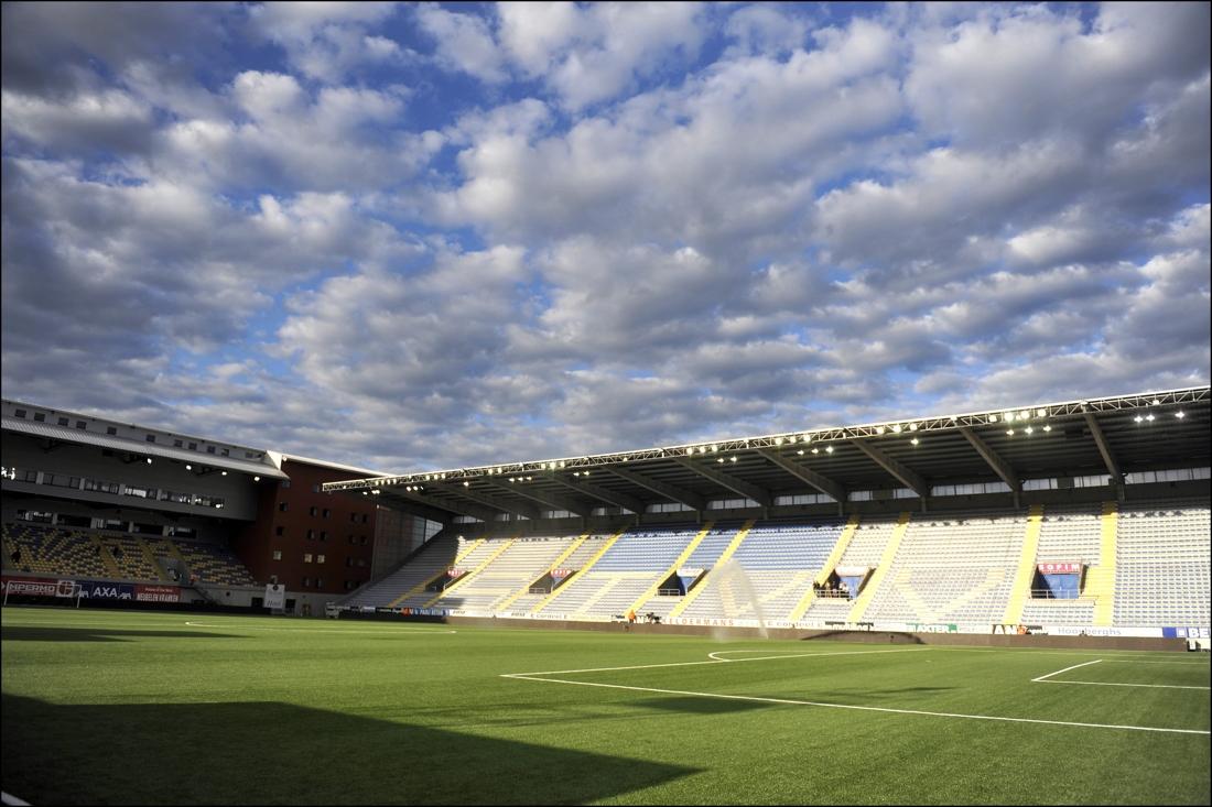 KV Mechelen La Louvière football match stadium in Belgium