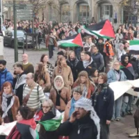 800 protest in Ghent supporting Palestine, Lebanon; Call for peace, justice