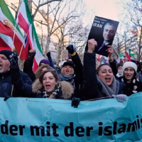 Tehran cityscape during political unrest linked to monarchy debate Iran