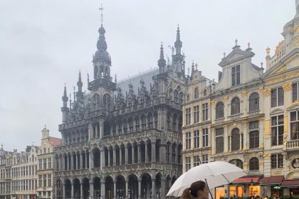 Dark rain clouds over Brussels as Belgium's summer heat fades