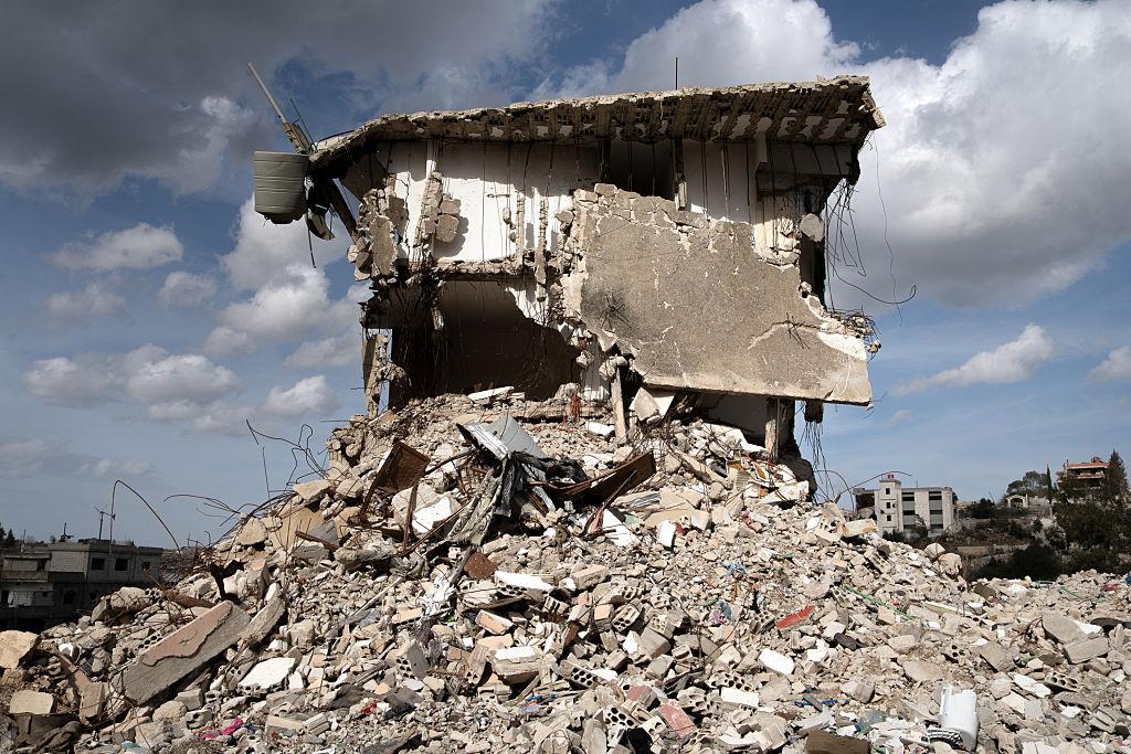 Southern Lebanon strike incident damage in border village near Israel Lebanon frontier