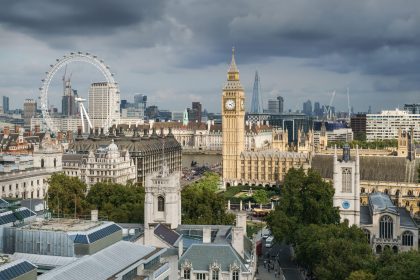 UK city skyline representing regional devolution UK economic policy