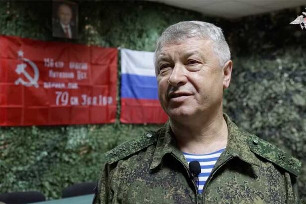 Russian military general attack scene secured by police in Moscow