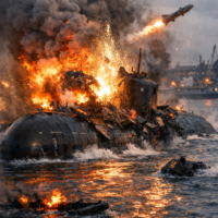 Ukraine strikes deep as a Russian submarine is destroyed in a dramatic military attack.