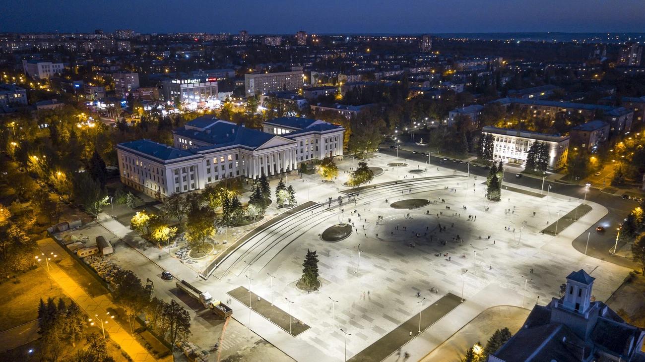 View of Kramatorsk in eastern Ukraine, the city affected by a Russian bomb attack.