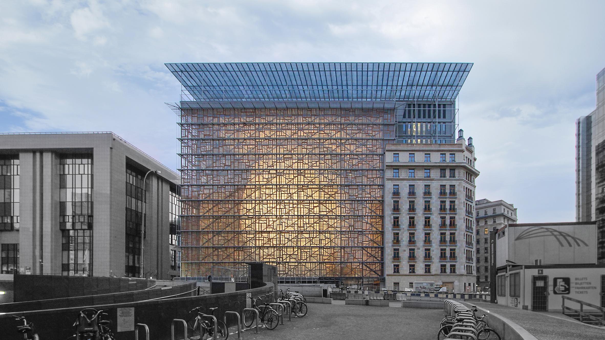 Brussels EU summit venue at the Europa Building in Brussels, Belgium.