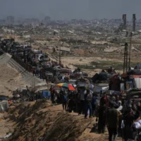 Jabo village bombing aftermath showing destroyed homes