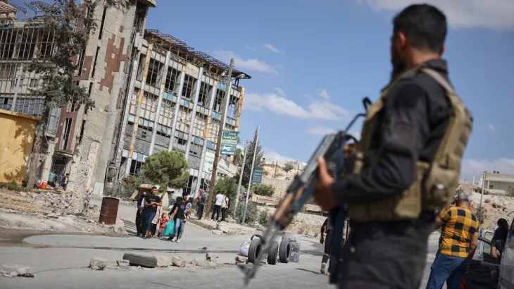 Civilians affected by Drone attack Aleppo near administrative district