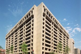 US GDP growth highlighted as the IMF headquarters issues its latest economic assessment in 2026