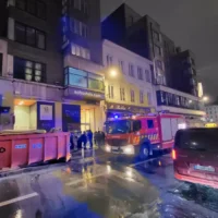 Antwerp Tourists evacuated due to fire at Pelikaanstraat