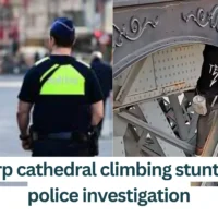 Antwerp-cathedral-climbing-stunt-sparks-police-investigation