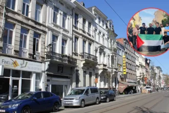 Antwerp residents’ “Free Gaza” Flag removed by police