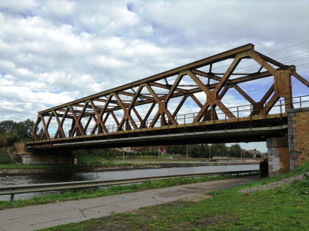 Nimy railway bridge in Mons where British troops fought during the First Battle of Mons