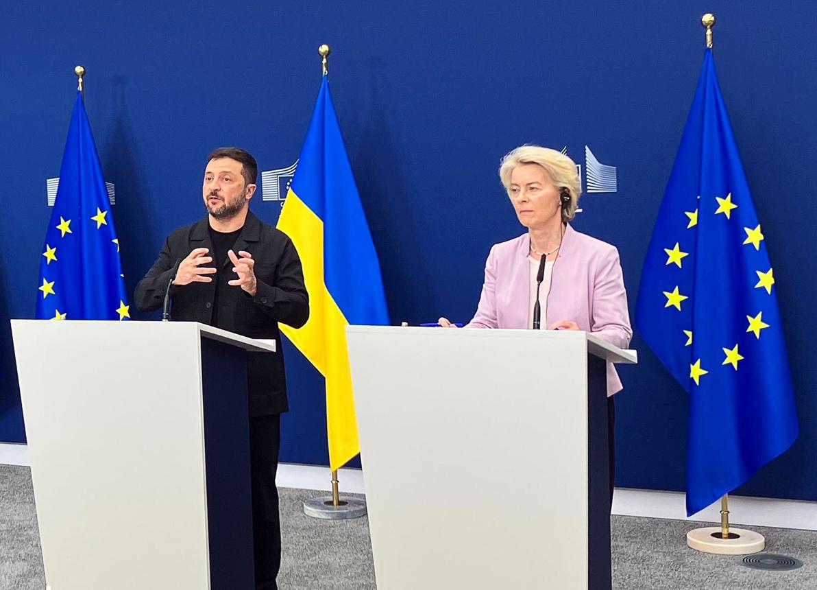 EU support for Zelenskyy as Ursula von der Leyen meets Ukraine's president.