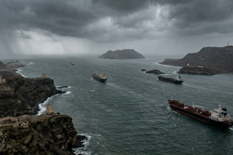 UAE naval patrol securing Strait of Hormuz
