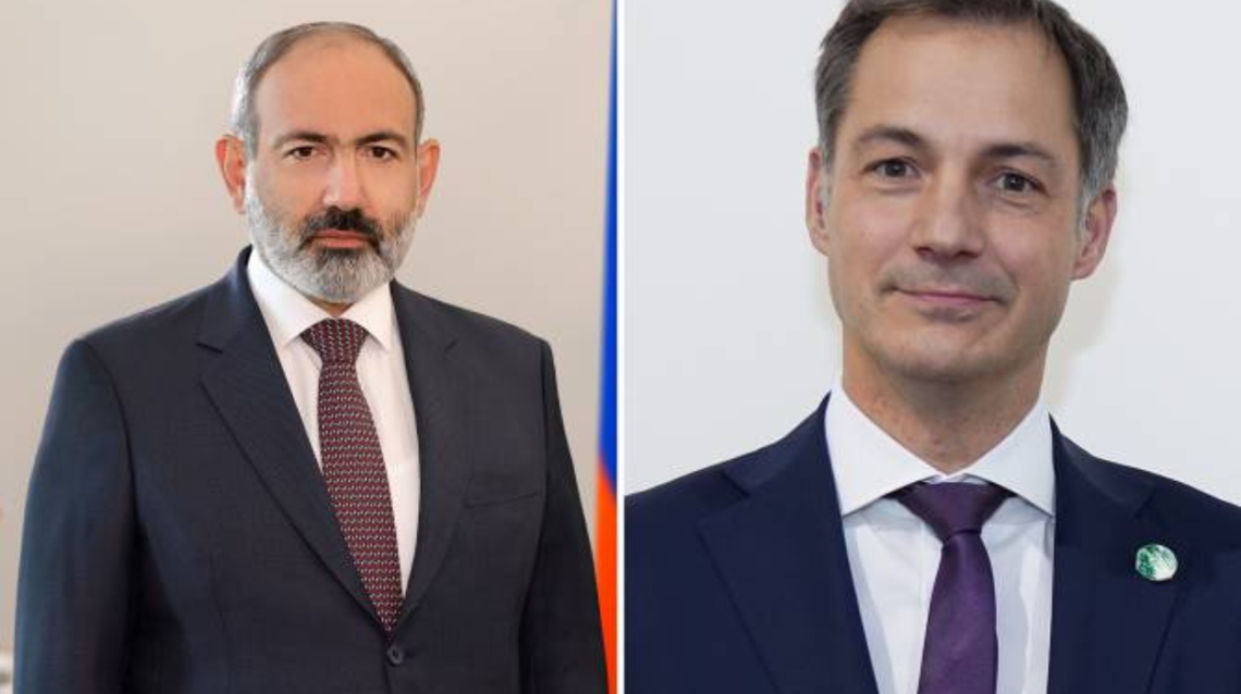 Belgium PM Dee Croo met with his Armenian colleague, Nikol Pashinyan ...