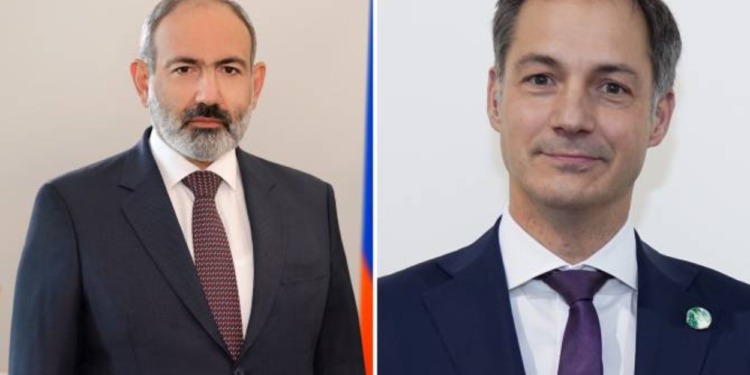 Belgium PM Dee Croo met with his Armenian colleague, Nikol Pashinyan