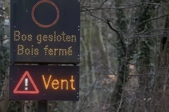 Belgium faces a storm with high winds and heavy rain