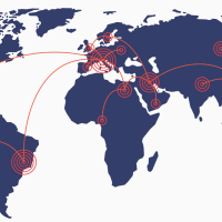 Iran counterterrorism crackdown location map highlighting Golestan province in northern Iran