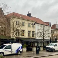Bruges café incident Police investigate injured man and shattered window