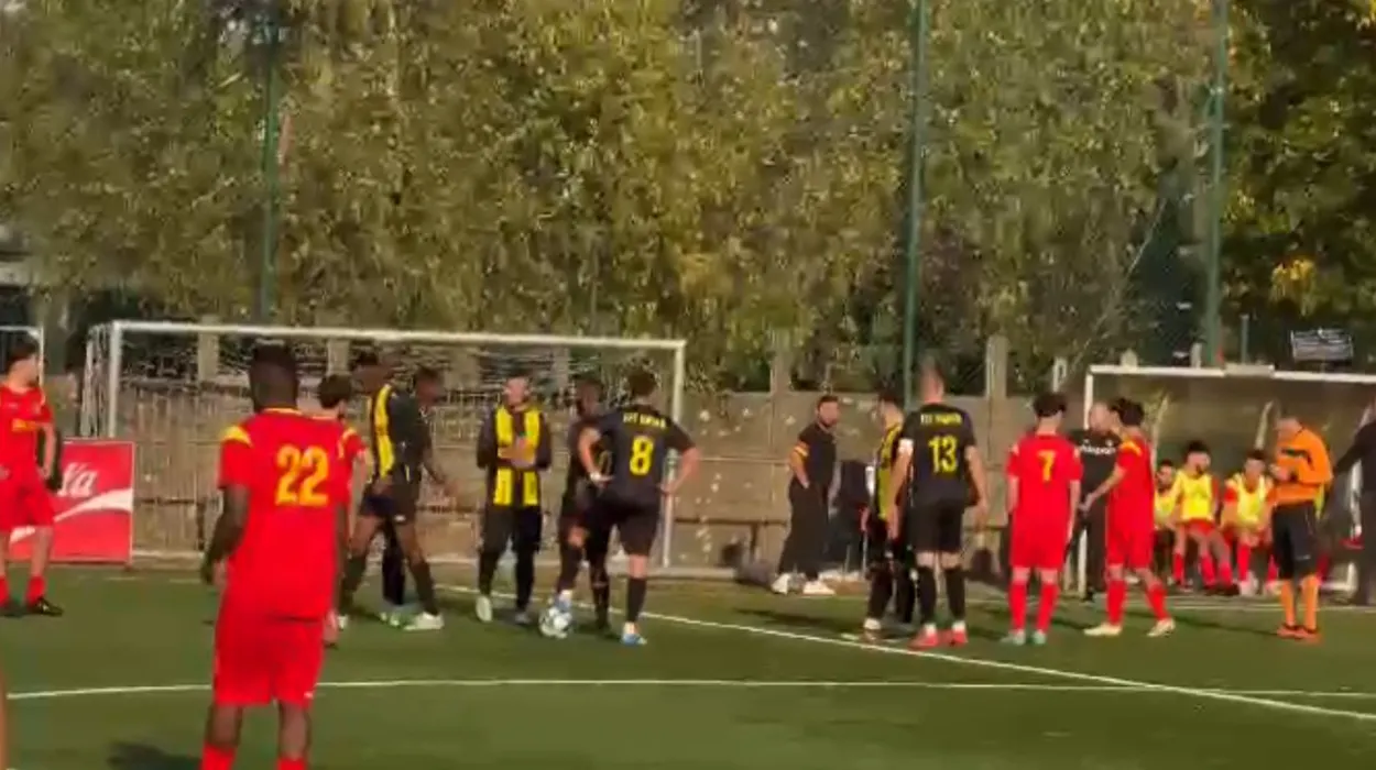 Chaos erupts as Haren leads 2-0; Vilvoorde City's coach intimidates referee