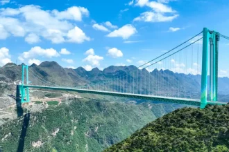 China Opens World's Highest Suspension Bridge Across Rugged Guizhou Gorge