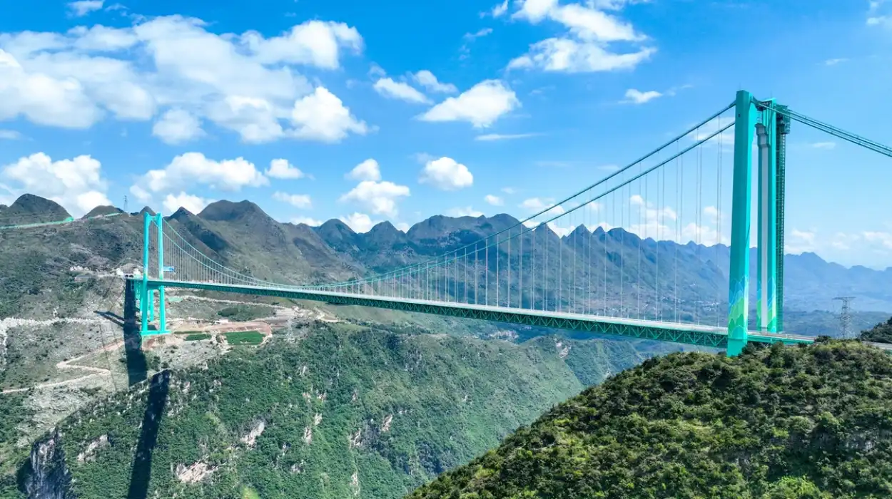 China Opens World's Highest Suspension Bridge Across Rugged Guizhou Gorge