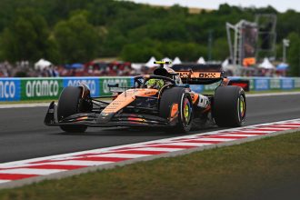 Lando Norris leads the Hungarian Grand Prix at the Hungaroring