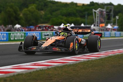 Lando Norris leads the Hungarian Grand Prix at the Hungaroring