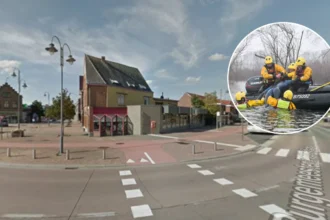 Civil Protection conducts flood rescue training on Maas River in Maaseik