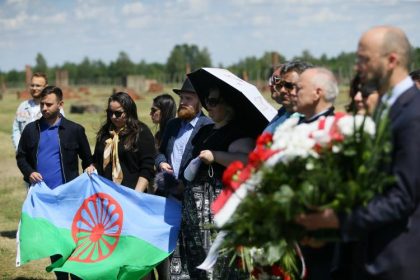 Candles lit during Roma Holocaust remembrance event in Europe
