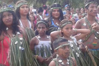Miskito Nation representatives during Observer Status ceremony with FANA