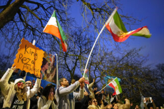 Iran political rally outside foreign embassy in Tehran