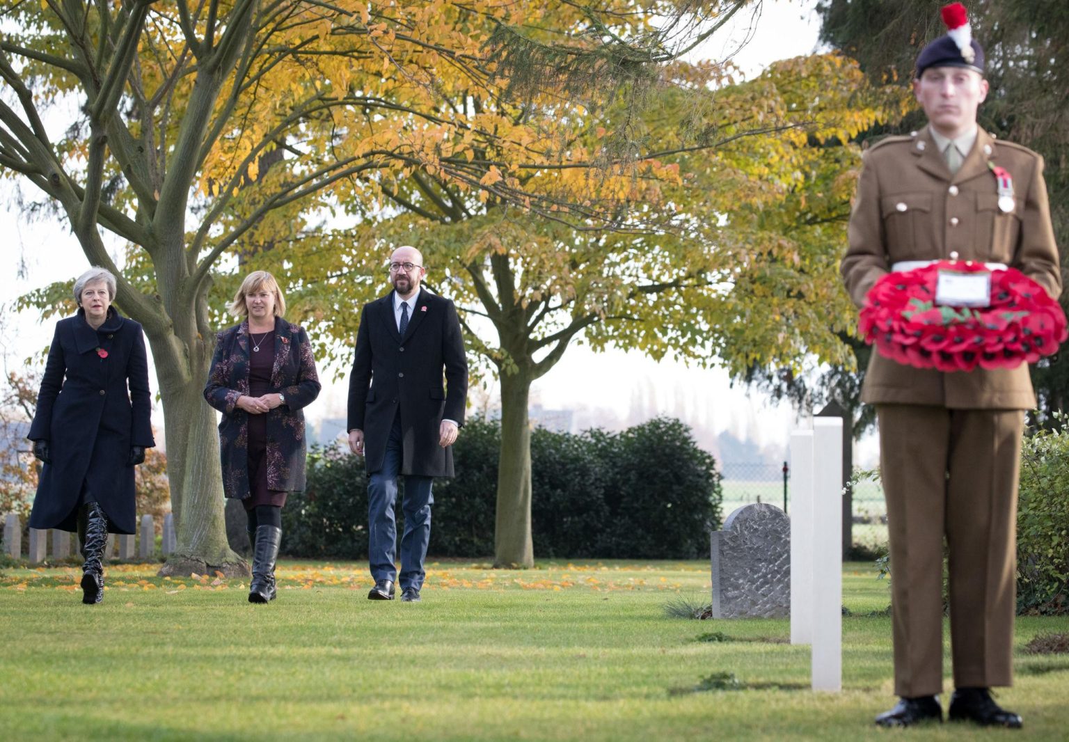 Unknown soldier Belgium WW2 grave at Heverlee War Cemetery in Flanders