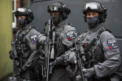 Counter Terrorism Policing officers conducting terrorism investigation